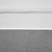 Meyco ledikantlaken met bies 100x150 cm grijs Wit/bies grijs