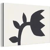 MuchoWow Wanddecoratie Metaal - Aluminium Schilderij Industrieel - Tulpen - Zwart - Wit - Bloemen - 180x120 cm - Dibond - Foto op aluminium - Industriële muurdecoratie - Voor de woonkamer/slaapkamer