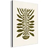 MuchoWow Wanddecoratie Metaal - Aluminium Schilderij Industrieel - Planten - Vaas - Bloemen - Pastel - 120x160 cm - Dibond - Foto op aluminium - Industriële muurdecoratie - Voor de woonkamer/slaapkamer
