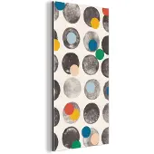 MuchoWow Wanddecoratie Metaal - Aluminium Schilderij Industrieel - Kleuren - Abstract - Cirkels - Pastel - 40x80 cm - Dibond - Foto op aluminium - Industriële muurdecoratie - Voor de woonkamer/slaapkamer