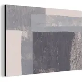 MuchoWow Wanddecoratie Metaal - Aluminium Schilderij Industrieel - Vormen - Abstract - Verf - Geometrie - 180x120 cm - Dibond - Foto op aluminium - Industriële muurdecoratie - Voor de woonkamer/slaapkamer