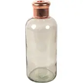 Non-Branded Non Branded vaas Babet 27,5 x 10,5 cm glas/koper beige