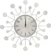 vidaXL - Wandklok - 40 - cm - metaal - zilverkleurig