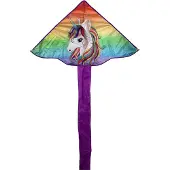 Conquerair Vlieger Delta Unicorn Rainbow - Vlieger 115 x 65 cm - Spinnaker nylon
