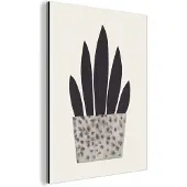 MuchoWow Wanddecoratie Metaal - Aluminium Schilderij Industrieel - Planten - Vaas - Pastel - Bloemen - 120x160 cm - Dibond - Foto op aluminium - Industriële muurdecoratie - Voor de woonkamer/slaapkamer