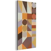 MuchoWow Wanddecoratie Metaal - Aluminium Schilderij Industrieel - Geometrie - Vormen - Kleuren - Pastel - 40x80 cm - Dibond - Foto op aluminium - Industriële muurdecoratie - Voor de woonkamer/slaapkamer