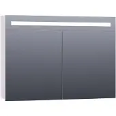 Brauer Promise Spiegelkast 100x70cm LED Verlichting Boven - Mat Wit - Spiegels - Spiegelkasten - 8720359341242
