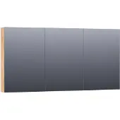 Brauer Impress Deluxe Spiegelkast 140x70cm Indirecte LED Verlichting Binnen/onder - Forest Tan - Spiegels - Spiegelkasten - 8720359343604