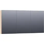 Brauer Impress Deluxe Spiegelkast 140x70cm Indirecte LED Verlichting Binnen/onder - Forest Wheat - Spiegels - Spiegelkasten - 8720359343628