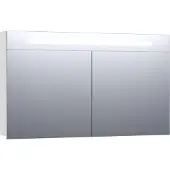 Brauer Promise Spiegelkast 120x70cm LED Verlichting Boven - Hoogglans Wit - Spiegels - Spiegelkasten - 8720359341358