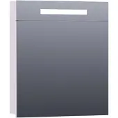 Brauer Promise Spiegelkast 60x70cm LED Verlichting Boven - Mat Wit - Rechtsdraaiend - Spiegels - Spiegelkasten - 8720359341730
