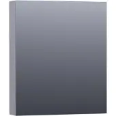 Brauer Impress Deluxe Spiegelkast 60x70cm Indirecte LED Verlichting Binnen/onder - Mat Grijs - Rechtsdraaiend - Spiegels - Spiegelkasten - 8720359343857