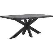 Profijt Meubel Eettafel Newhaven zwart mangohout 220x100 cm rechthoekig