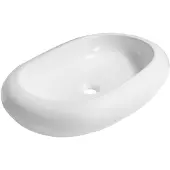 Brauer Cloud Opzetwastafel Ovaal 63x42cm Keramiek Wit - Wastafels - Opzetwastafels - 8720359351067