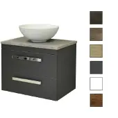 Sanicare Q11 badkamermeubel met grey-stone topblad 65 cm belluno