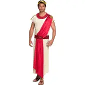 Boland kostuum Nero heren polyester rood/wit 3-delig | Maat 54,56