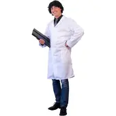 Witbaard doktersjas heren polyester wit | Maat XL
