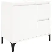 vidaXL Badkamerkast 65x33x60 cm bewerkt hout wit