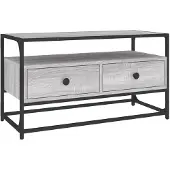 vidaXL Tv-meubel 80x35x45 cm bewerkt hout grijs sonoma eikenkleurig