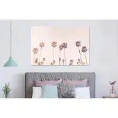 MuchoWow Wanddecoratie Metaal - Aluminium Schilderij Industrieel - Palmbomen - Zon - Natuur - Lucht - 150x100 cm - Dibond - Foto op aluminium - Industriële muurdecoratie - Voor de woonkamer/slaapkamer