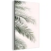 MuchoWow Wanddecoratie Metaal - Aluminium Schilderij Industrieel - Plant - Groen - Natuur - Wit - 60x90 cm - Dibond - Foto op aluminium - Industriële muurdecoratie - Voor de woonkamer/slaapkamer