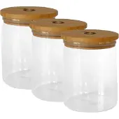 Pandoo - Voorraadpot - Glas - 800 ml - 3 Stuks