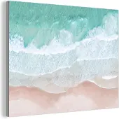 MuchoWow Wanddecoratie Metaal - Aluminium Schilderij Industrieel - Zee - Strand - Blauw - Natuur - 160x120 cm - Dibond - Foto op aluminium - Industriële muurdecoratie - Voor de woonkamer/slaapkamer