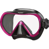 Tusa INO Duikmasker voor Volwassenen – Compact snorkelmasker met single lens en hypoallergene siliconen skirt, comfortabel en eenvoudig in gebruik – Zwart/Roze – M1011QB RP