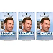 Schwarzkopf 3 x Re-Nature Haarverf Voor Heren - Donkerbruin