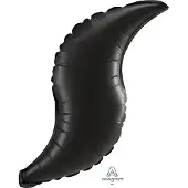 Amscan - Folieballon Zwart Satijn Curve - 91 cm