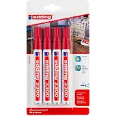 Edding 3300 permanent marker blister van 4 rood