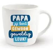 Miko Koffiemok Papa - Vaderdag Mok - Beker Papa - Leuke Mok met Tekst - 320 ml - Vaderdag Geschenken