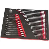 AOK Professionele 34 Delige Ring / Ratel / Steeksleutelset Foam Inlay
