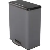 Curver deco bin duo prullenbak 26 liter +26 liter rechthoekig cool grey |
