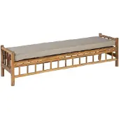 Exotan Bamboo Tennis Bench Taupe tuinmeubel