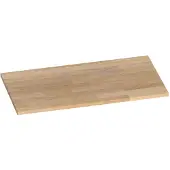 Brauer Ocean Slim Topblad 80x46cm Massief Eiken - Vingerlas Eiken Grijs (19 Mm) - Badkamermeubels - Wastafelbladen - 8720359350695
