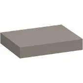 Brauer Creek Wastafelblad 60x50x10cm MDF - Mat Taupe - Badkamermeubels - Wastafelbladen - 8720359388797