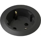 Kondator Powerdot mini 51mm inbouw stopcontact, zwart
