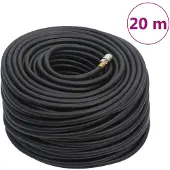 vidaXL Luchtslang hybride 0,6'' 20 m rubber en PVC zwart