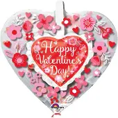 Amscan - Folieballon Happy Valentines Day 66 cm