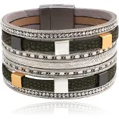 Deja Jewels Meerlaags Armband - Squares Silver