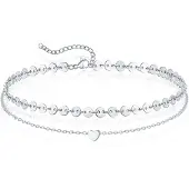 LGT JWLS Pailetten Enkelband Heart - Zilver