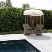 Giga Meubel Parasol Bali Wit Luxe Met Franjes 185x260cm