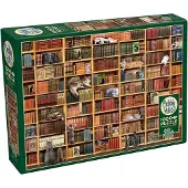 Cobble Hill Puzzel 1000 Stukjes - Kattenbibliotheek, Merkloos