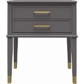CosmoLiving by Cosmopolitan Bijzettafel Westerleigh 1 lade, van gemakkelijk te onderhouden mdf, poten van massief hout, hoogte 72 cm (1 stuk)