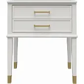 CosmoLiving by Cosmopolitan Bijzettafel Westerleigh 1 lade, van gemakkelijk te onderhouden mdf, poten van massief hout, hoogte 72 cm (1 stuk)