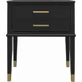 CosmoLiving by Cosmopolitan Bijzettafel Westerleigh 1 lade, van gemakkelijk te onderhouden mdf, poten van massief hout, hoogte 72 cm (1 stuk)