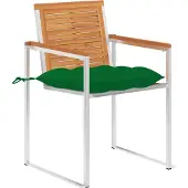 vidaXL Tuinstoelen 2 st met kussens massief acaciahout en staal