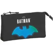 Safta Pennenetui met 3 vakken Batman Bat-Tech Zwart (22 x 12 x 3 cm)