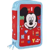 Cerdá Drievoudige pennenhouder Mickey Mouse, 43 stuks, rood (12 x 19,5 x 6,5 cm)